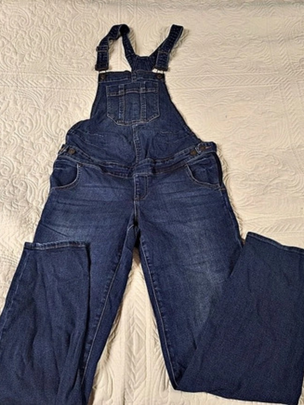 MATERNITY Thyme Wide-Leg Denim Overalls Size XXS/TTP